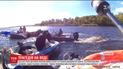 В Запорожье во время движения перевернулся катер с тремя людьми на борту