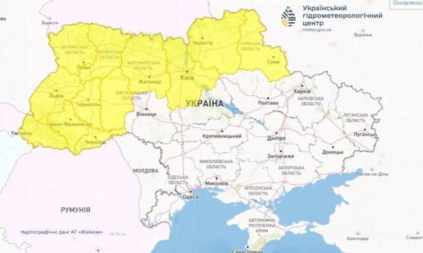 Штурмовое предупреждение в Украине / © Укргидрометцентр