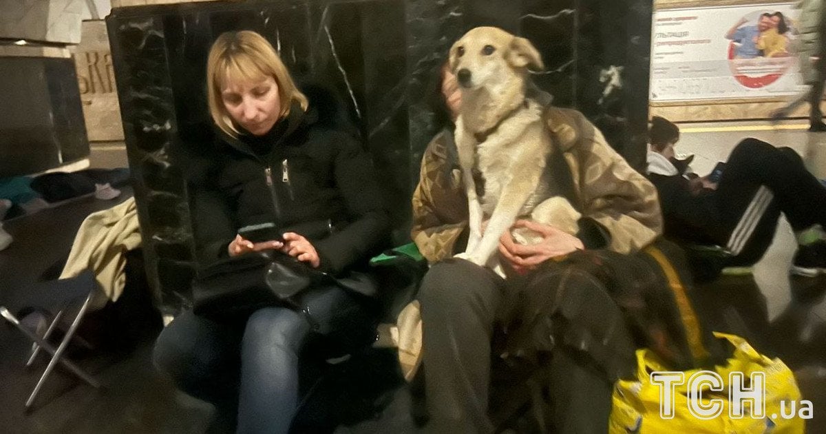 Люди спустились у метро під час тривоги