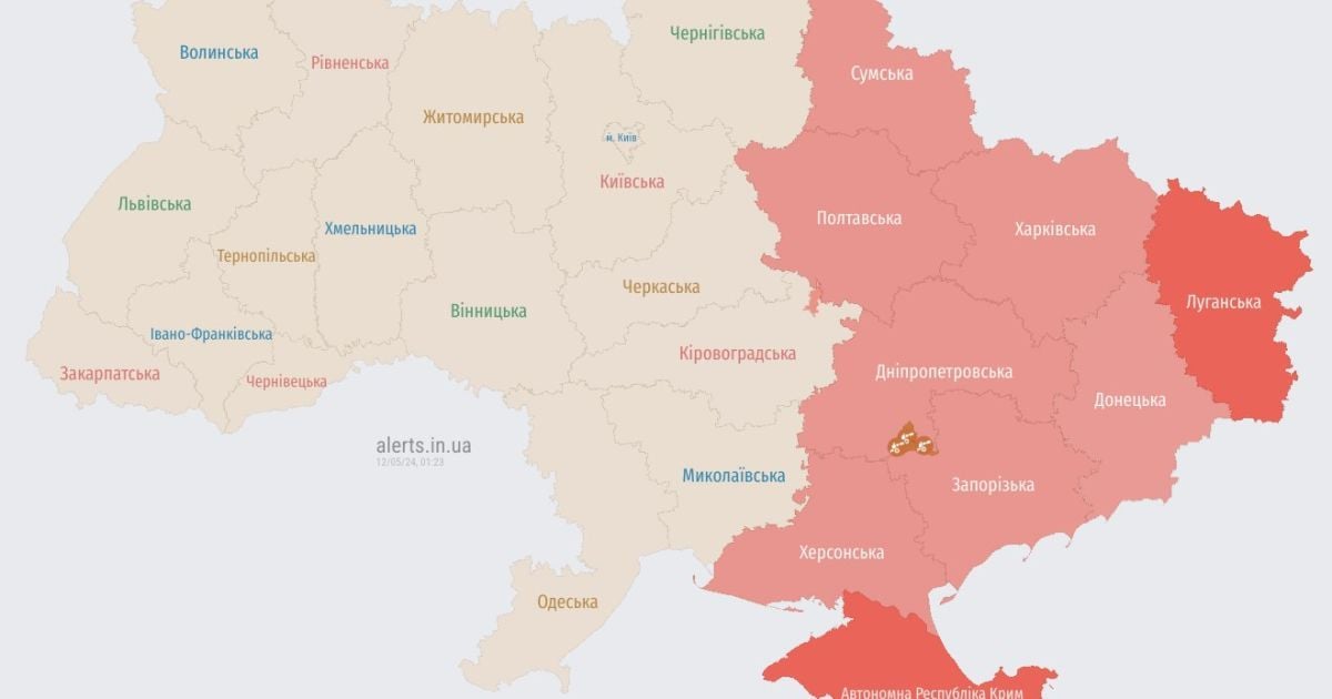 Украинским регионам снова грозит баллистика