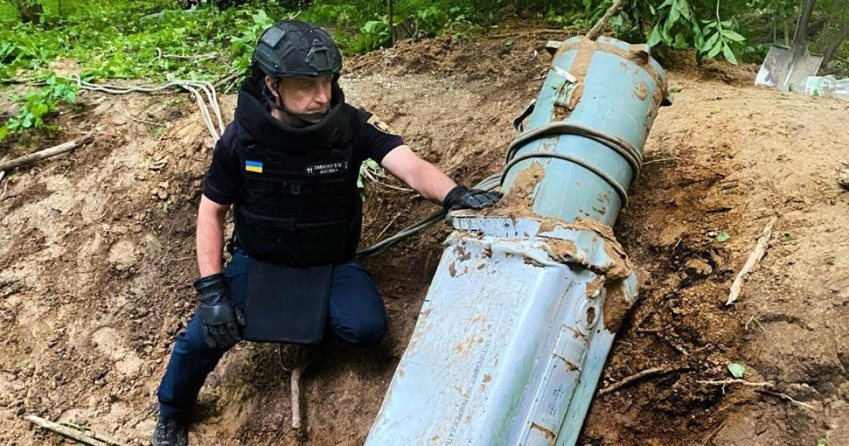 Бойова частина ракети Х-69 / Фото: ДСНС