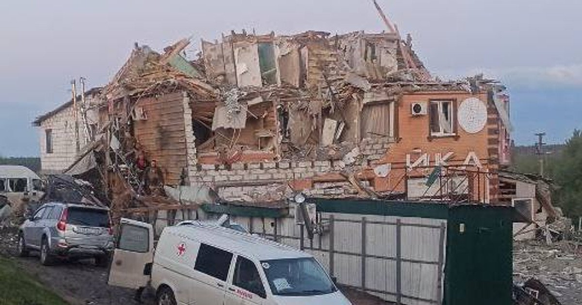 Место удара в Рильске