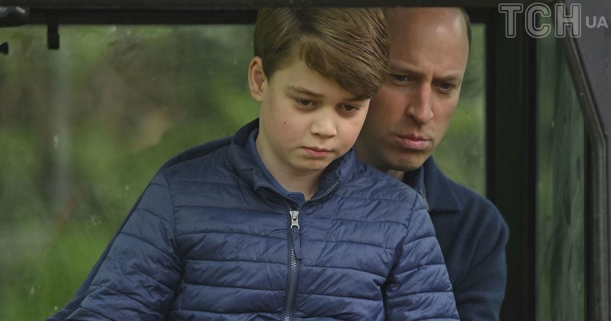 Принц Джордж с отцом Уильямом