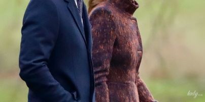 У новому пальті та з сапфірами у вухах: герцогиня Кембриджська з чоловіком сходили на службу