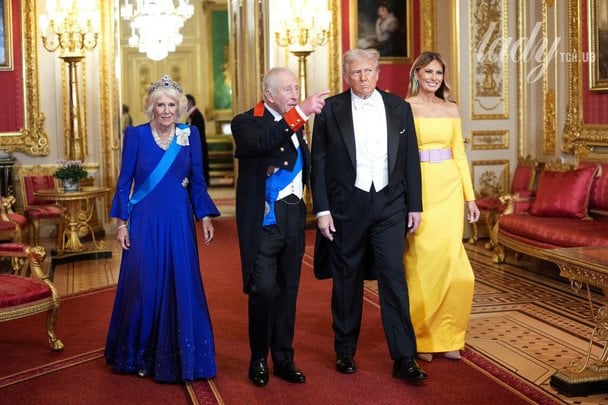 Королева Камілла, король Чарльз, Дональд і Меланія Трампи / © Associated Press