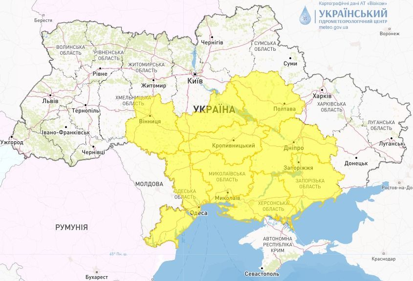У багатьох областях України будуть грози. / © 
