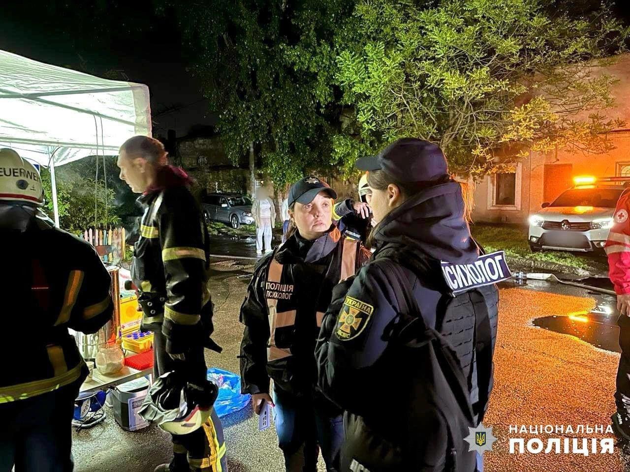 Foto dalla scena dell'attacco a Odessa il 23 aprile / Foto: Polizia nazionale ucraina / ©