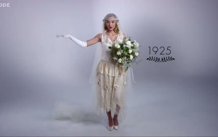 100 лет за три минуты: в Сети показали на видео, как менялась мода на свадебные платья