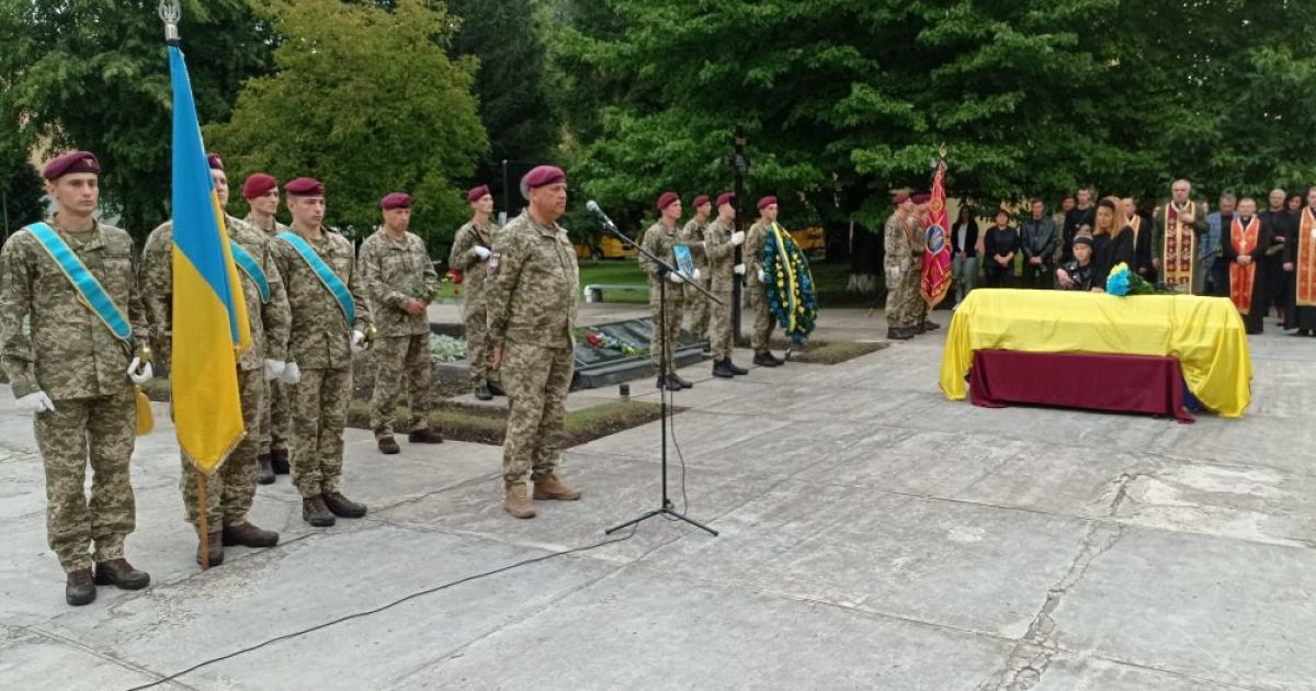 Прощання із кіборгом Дмитром Гудзиком / © Львівська міська рада