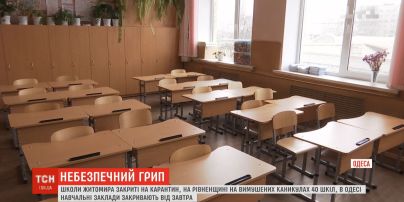 Українські школи у різних областях через грип та ГРВІ закривають на карантин