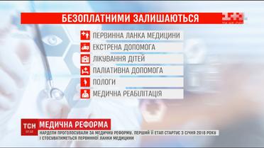 Перший етап ухваленої ВР медичної реформи стартує 2018 року