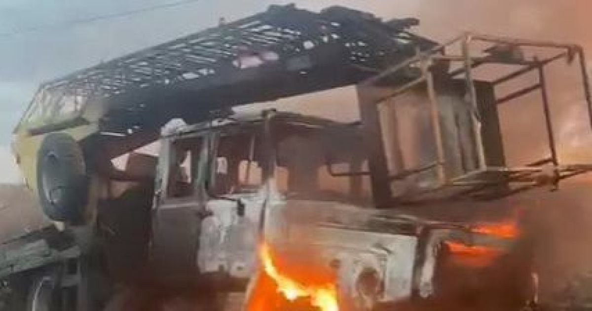 Енергетики підірвалися на міні, скриншот з відео