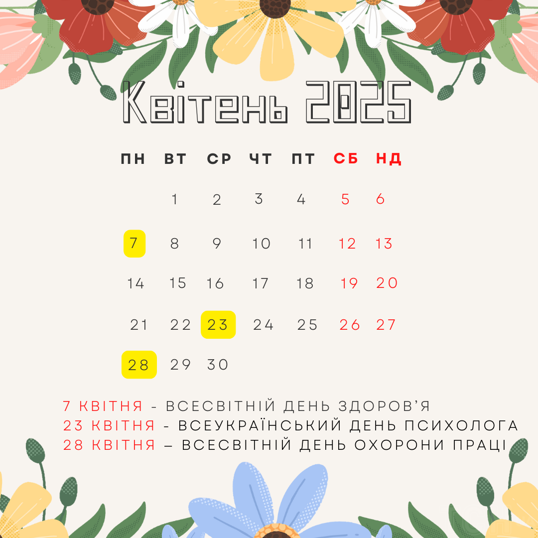Свята у квітні 2025 року в Україні: чи будуть додаткові вихідні — Різне