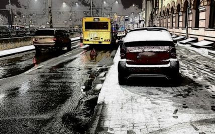 Первый снег в Киеве: за ночную смену столичные патрульные оформили почти полсотни ДТП