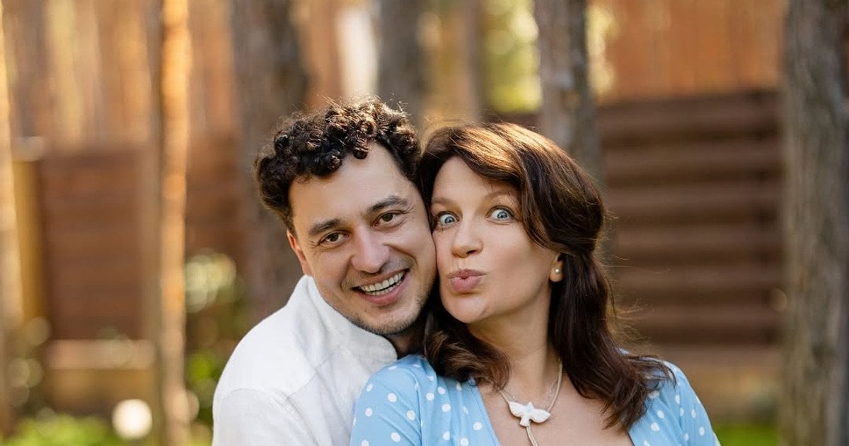 Євген Синельников і його вагітна дружина Наталія