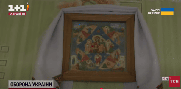 Ікона, яка вціліла під час обстрілу / © ТСН