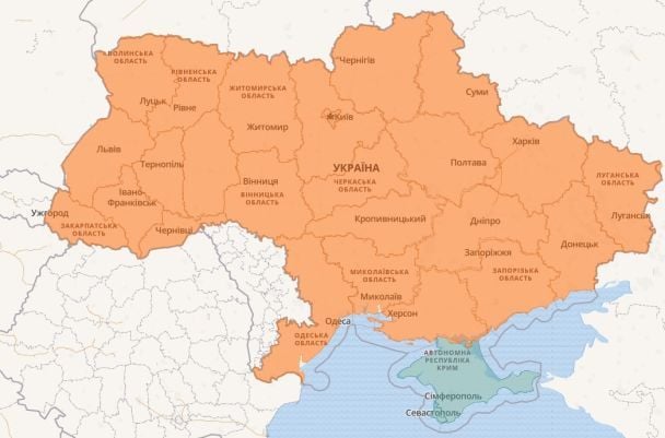 Мапа повітряних тривог