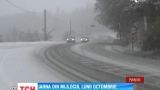 В горных районах Румынии выпало до полуметра снега