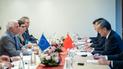 Переговоры между главой МИД Китая Ван и высокого представителя ЕС по внешней политике Джозепа Борреля. ФОТО: Josep Borrell Fontelles/Twitter