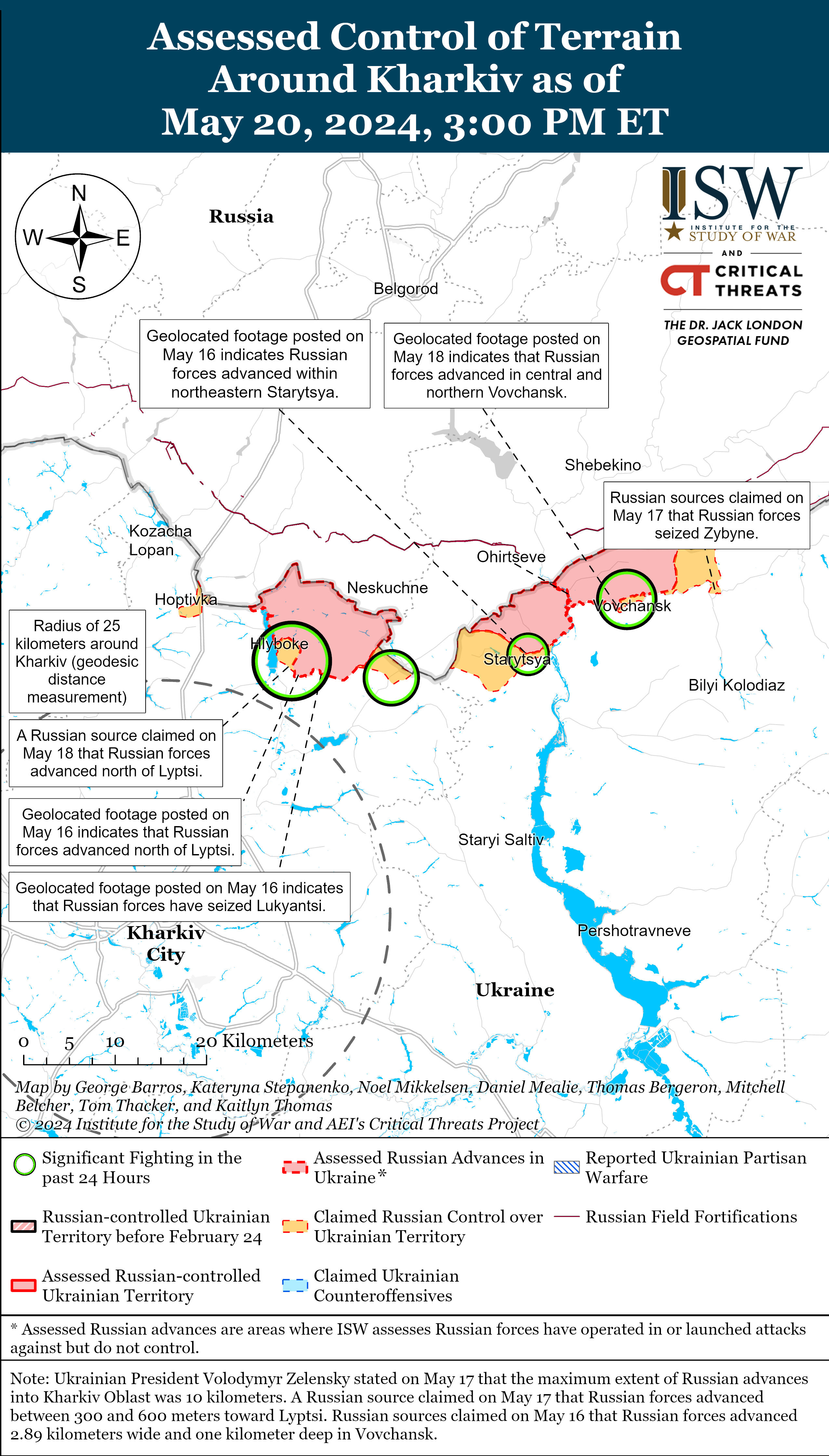 Мапа бойових дій на Харківщині / Фото: ISW / © 