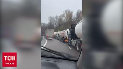 Космические очереди на границе со стороны Польши