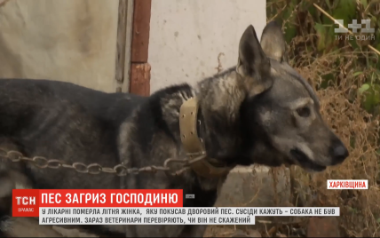 На Харківщині домашній собака не залишив на тілі пенсіонерки живого місця. Жінка померла у лікарні