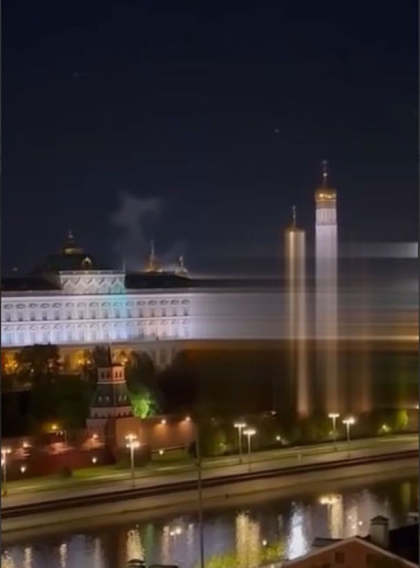 У районі Кремля 3 травня пролунали вибухи. ФОТО: скрин із телеграм-канала / © 