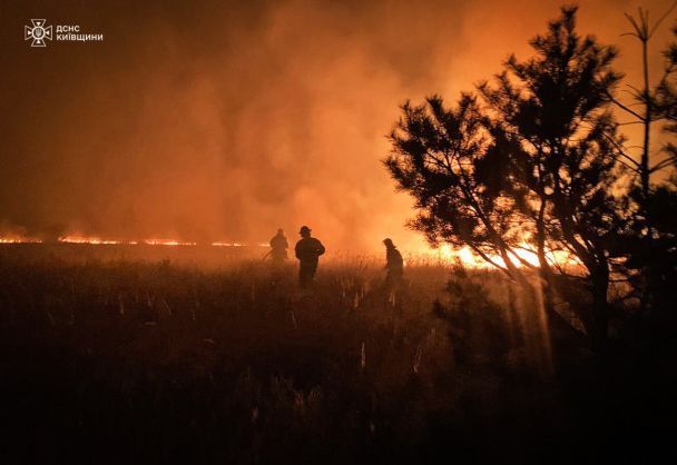 Incendio nella zona di Chernobyl / Foto del Servizio di emergenza statale / ©