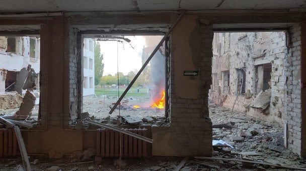 Удар по школі у Сумах / © Володимир Зеленський
