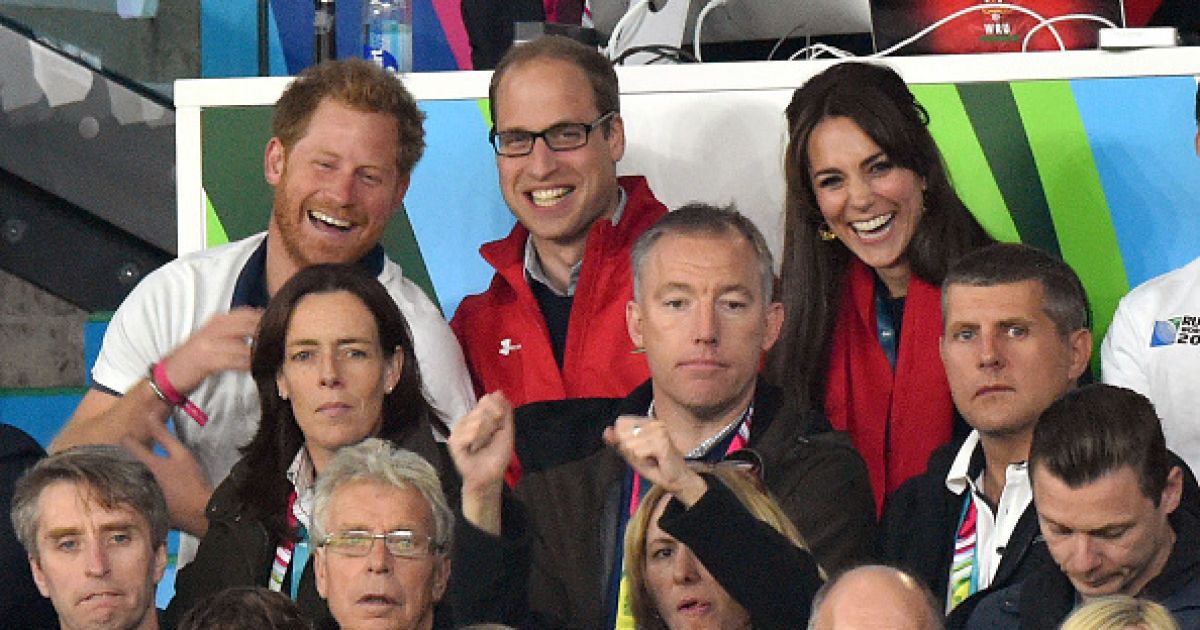 Принц Гарри, принц Уильям и герцогиня Кэтрин