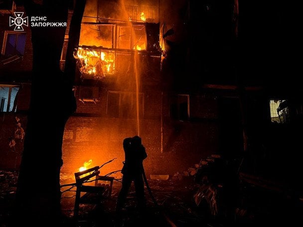 Загалом армія рф завдала по місту 11 ударів.  / © Запорізька ОВА