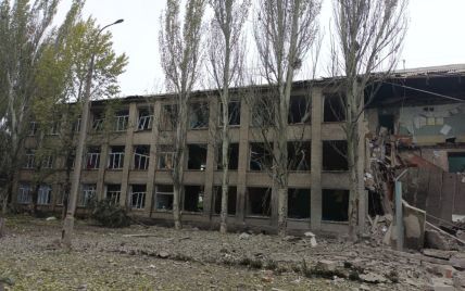 Russian Troops Hit a School Building Used a Civilian Shelter in Donetsk region
