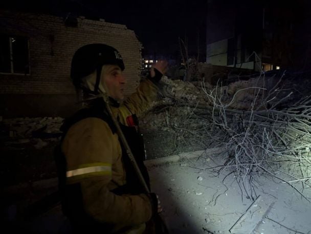 The aftermath of the strike on Kryvyi Rih