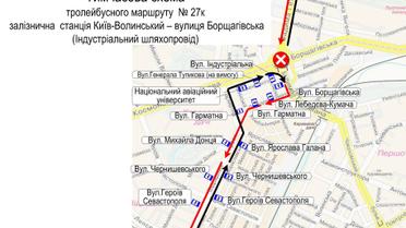 Робота громадського транспорту під час перекриття Шулявського шляхопроводу_2 / © КМДА