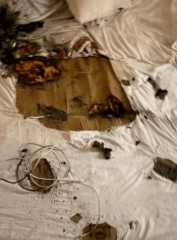 Повербанк вибухнув у ліжку, де спала жінка / © із соцмереж