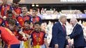 Дональд Трамп під час святкування збірною Іспанії перемоги на ЧС-2026