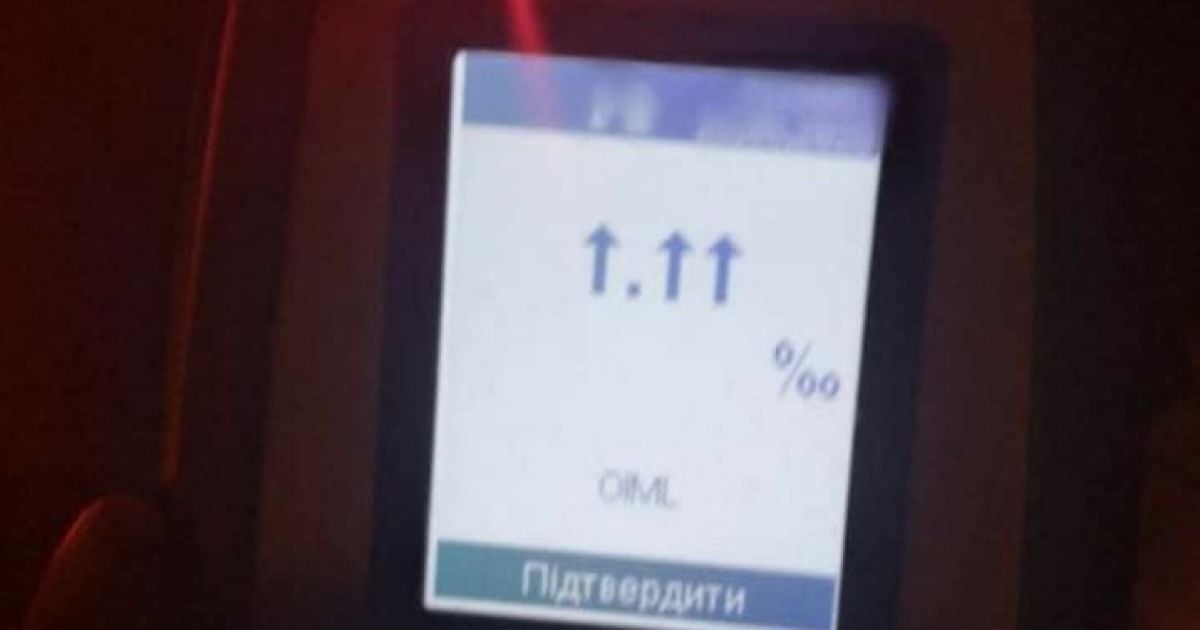 Перевищив норму в понад 25 разів: у Києві встановили рекорд сп'яніння за кермом