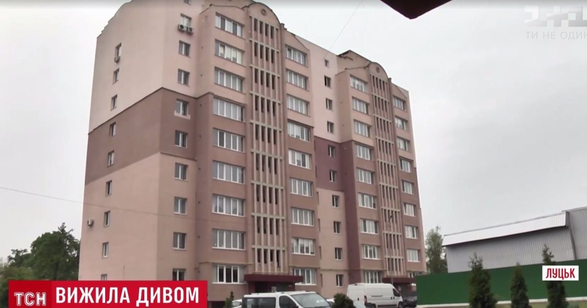 В Луцке женщина выжила после падения с 9-го этажа дома