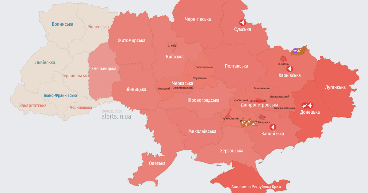 Карта тревог