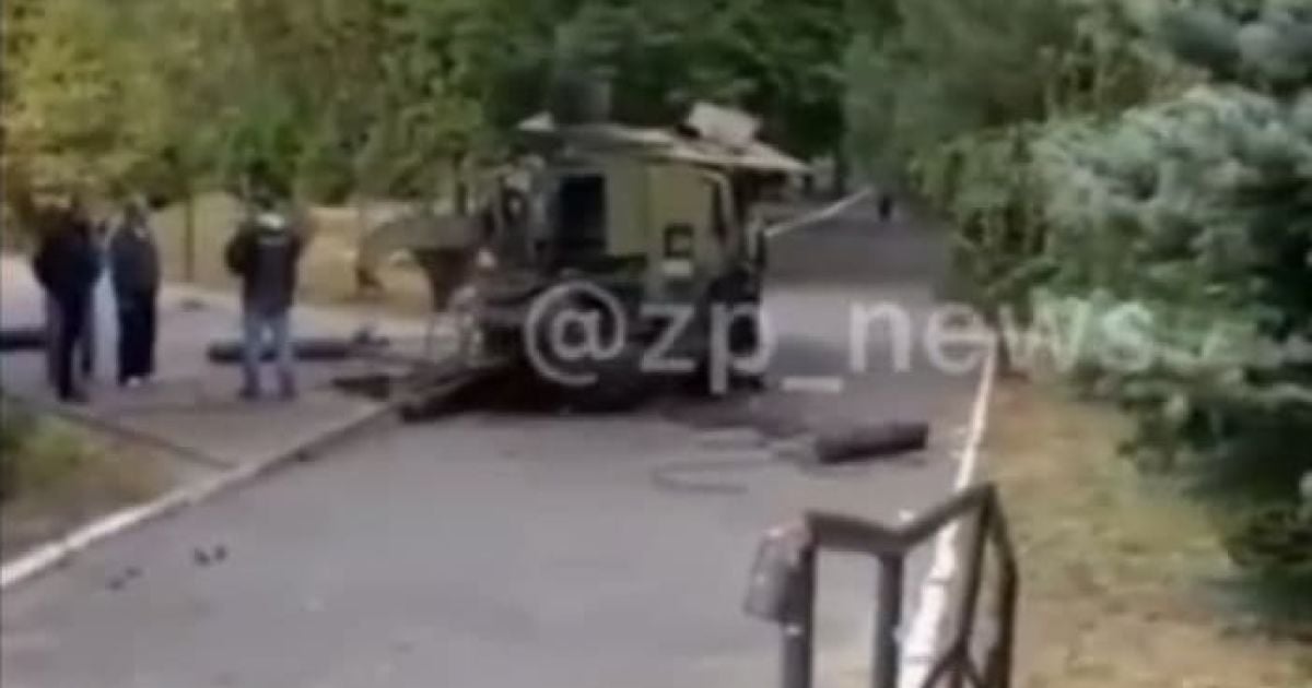 У Запоріжжі у авто вибухнув балон із киснем (відео)