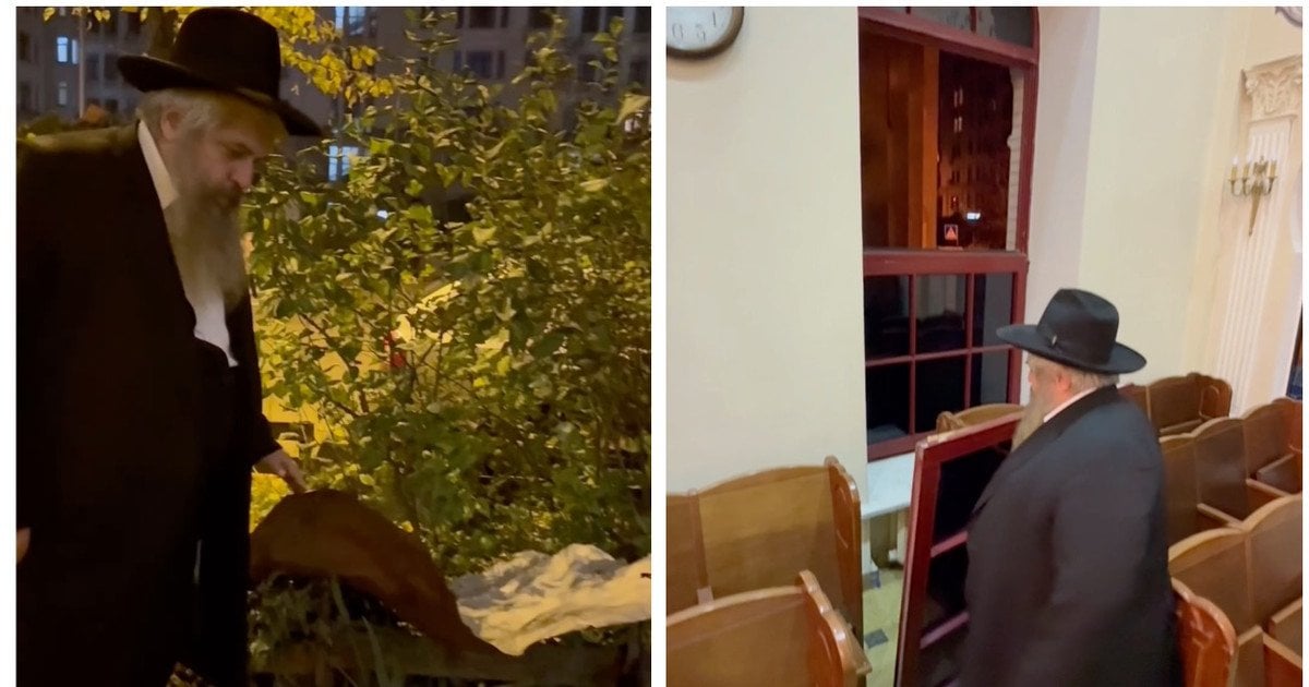 Повреждения в синагоге Киева после атаки 23 октября