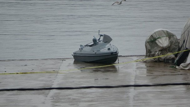 Украинский морской дрон Magura, который нашли на побережье Турции 30 сентября 2025 года. Источник: kuzeyekspres.com.tr. / © Украинский милитарный портал