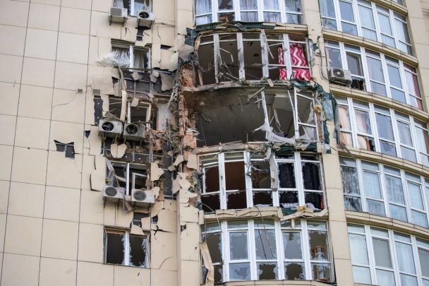 Зруйнована квартира у Святошинському районі. / © Віталій Кличко/Тelegram