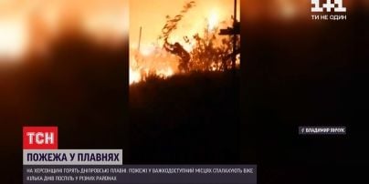 У Херсонській області горять Дніпровські плавні