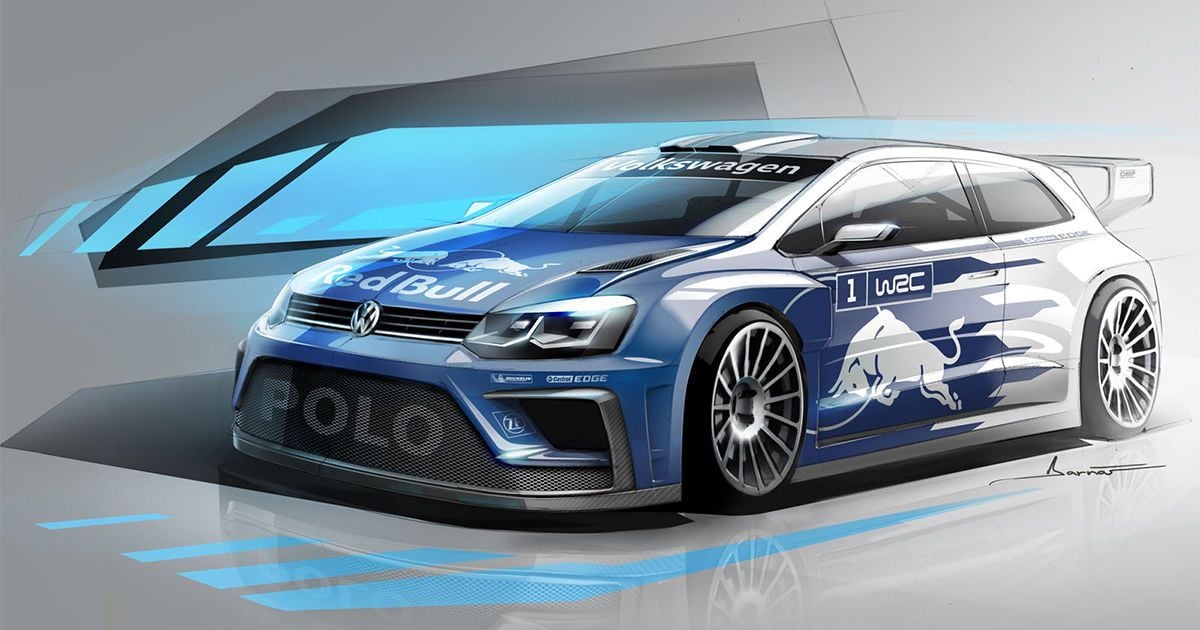 Volkswagen показал тизер нового раллийного хэтчбека Polo