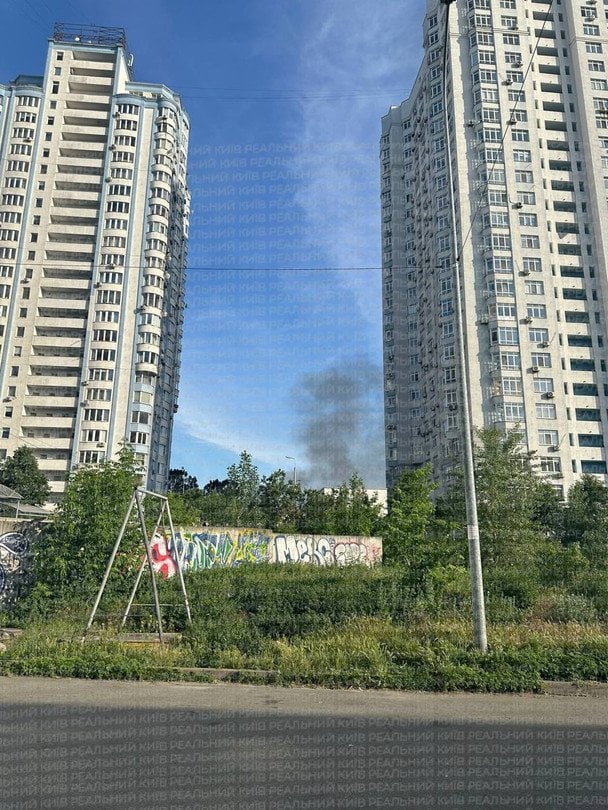 Пожежа в Києві  / © соцмережі