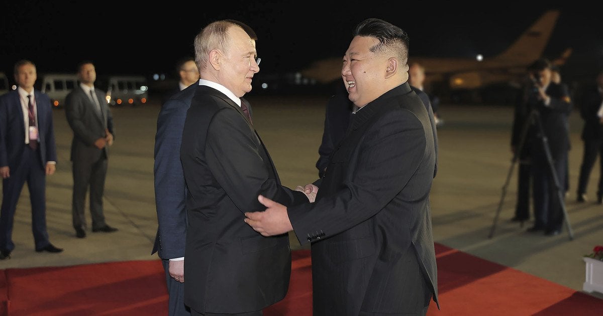Володимир Путін і Кім Чен Ин.