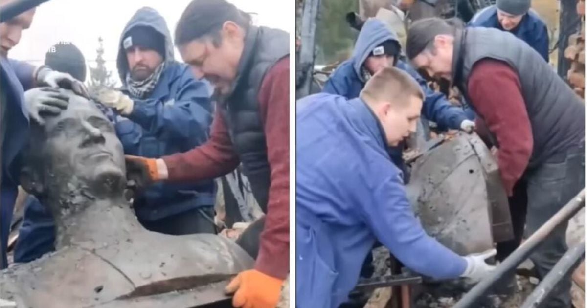 В уничтоженном музее уцелел бюст Романа Шухевича