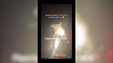 Во время выступления Финляндии в финале «Евровидения-2025» взорвалась пиротехника