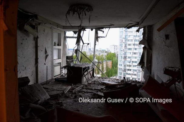 Фото наслідків атаки російськими дронами по Київщині в ніч проти 8 травня / Фото: Ян Доброносов